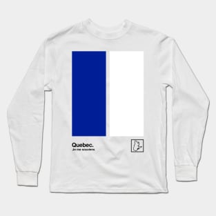 Quebec // Original Minimalist Artwork Poster Design Long Sleeve T-Shirt